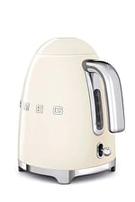 Smeg KLF03CREU Su Isıtıcısı, 1,7 Litre Kapasiteli, Krom Paslanmaz Çelik, Ayarlanabilir Termostat, Su Seviyesi Göstergesi, Sıcak Tutma Fonksiyonu, Krem Rengi