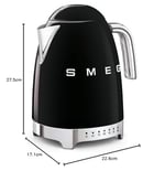 Smeg Klf04Bleu Su Isıtıcısı, 2400, Siyah,1,7 Litre
