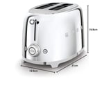 Smeg TSF01SSEU Ekmek Kızartma Makinesi 2x2, Krom