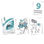 Smoby, 330121, Oyuncak Buhar İstasyonlu Ütü Masası, Krick-Crack Mekanik Düğmeli, Oyuncak Giysi Asılabilir, Ironing Board & Steam Iron