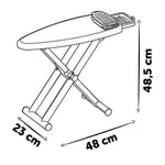 Smoby, 330121, Oyuncak Buhar İstasyonlu Ütü Masası, Krick-Crack Mekanik Düğmeli, Oyuncak Giysi Asılabilir, Ironing Board & Steam Iron