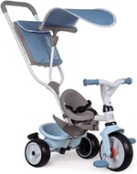 Smoby, 741400, Evrimsel Üç Tekerlekli Bisiklet, Sessiz Tekerlekler, Kafalık, Emniyet Kemeri, Park Freni, Korna, Geri Çekilebilir Ayak Dayama Yeri, 360° Güneşlik, Çanta, Serbest Tekerlek Sistemi