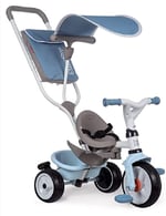 Smoby, 741400, Evrimsel Üç Tekerlekli Bisiklet, Sessiz Tekerlekler, Kafalık, Emniyet Kemeri, Park Freni, Korna, Geri Çekilebilir Ayak Dayama Yeri, 360° Güneşlik, Çanta, Serbest Tekerlek Sistemi