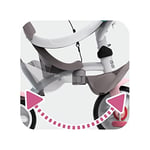 Smoby, 741401, Baby Balade Plus 3 in 1 Bisiklet, Ergonomik Tasarım, Emniyet Kemerli, Sağlam Metal Yapı, Ayarlanabilir Direksiyon Boyu, Bagajlı Sele, EVA Lastikli