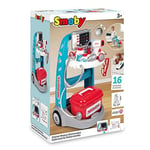 Smoby,340207, Medikal Elektronik Doktor Müdahale Seti, İlk Yardım Müdahale Arabası, Elektronik EKG Modülü, Sesli, Aksesuarlı, Fonksiyonel, Electronic Medical Trolley