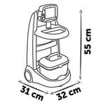 Smoby,340207, Medikal Elektronik Doktor Müdahale Seti, İlk Yardım Müdahale Arabası, Elektronik EKG Modülü, Sesli, Aksesuarlı, Fonksiyonel, Electronic Medical Trolley