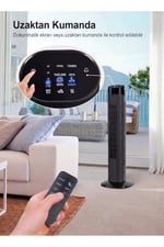 Snailax 45W Kule Tipi Vantilatör - Uzaktan Kumandalı ve Dijital Ekranlı Sessiz Oda Fanı, Geniş Açılı Salınımlı Serinletici Kule Fan