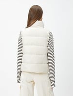 Snap Button Pocket Puffer Vest