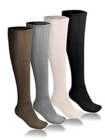 SOCKS 4 Çift Diz Altı Kışlık Kadın Yünlü Uyku Çorabı Soft Touch