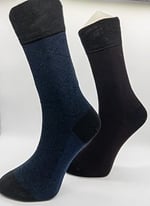 SOCKS Premium 6 Çift Bambu Dikişsiz Siyah-Koyu Lacivert-Füme Erkek Soket Çorap siyah koyu lacivert füme -1