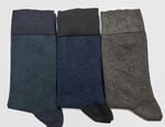 SOCKS Premium 6 Çift Bambu Dikişsiz Siyah-Koyu Lacivert-Füme Erkek Soket Çorap siyah koyu lacivert füme -1
