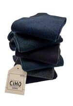 SOCKS Premium 6 Çift Bambu Dikişsiz Siyah-Koyu Lacivert-Füme Erkek Soket Çorap siyah koyu lacivert füme -1