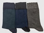 SOCKS Premium 6 Çift Bambu Dikişsiz Siyah-Koyu Lacivert-Füme Erkek Soket Çorap siyah koyu lacivert füme -1