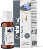 Softem Çörekotu Yağı 20Ml | Soğuk Sıkım%100 Doğal Yağ | Cilt Ve Saç Bakımına Uygun | E Vitamini, Omega 3 Ve Omega 6 İçerikli | Salatalarda Kullanıma Uygun
