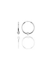Söğütlü Silver Gümüş 17 mm sade toplu halka küpe