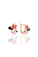 Söğütlü Silver Gümüş mineli micckey mouse küpe