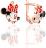 Söğütlü Silver Gümüş mineli micckey mouse küpe
