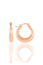 Söğütlü Silver Gümüş rose sade gümüş şarnel küpe