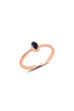 Söğütlü Silver Gümüş rose safir taşlı ayarlamalı yüzük