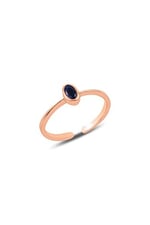 Söğütlü Silver Gümüş rose safir taşlı ayarlamalı yüzük