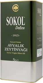 Sokol Delice Natürel Sızma Zeytinyağı - Soğuk Sıkım, Ayvalık Mahsülü, Düşük Asit (5 Litre)