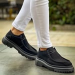 Solaress 2404 Erkek Deri Ayakkabı | Günlük Wallabee Tarzı Erkek Klasik Ayakkabı