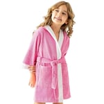 Soley | Pueri |%100 Pamuklu Unisex Çocuk Bornozu Pembe