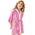 Soley | Pueri |%100 Pamuklu Unisex Çocuk Bornozu Pembe