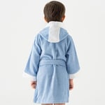 Soley | Pueri |%100 Pamuklu Unisex Çocuk Bornozu Mavi
