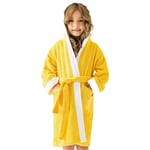 Soley | Pueri |%100 Pamuklu Unisex Çocuk Bornozu Sarı