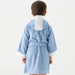 Soley | Pueri |%100 Pamuklu Unisex Çocuk Bornozu Mavi