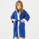 Soley | Pueri |%100 Pamuklu Unisex Çocuk Bornozu Saks Mavisi