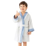 Soley | Pueri | Nepos |%100 Pamuklu Erkek Çocuk Bornozu Beyaz