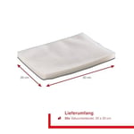 Solis Vakumlama torbası 50 adet – 20 x 30 cm – Derin soğutma/vakumlu pişirme – Yeniden kullanılabilir
