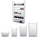 SONGMICS 10 Katlı Ayakkabı Rafı, 100x29x175 CM, Gri, LSR10G