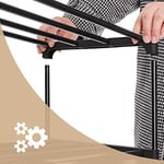 SONGMICS 3 Katlı Ayakkabı Rafı, Ayakkabı Saklama Düzenleyici, 2'li Set, Metal Saklama Rafı, 30 x 92 x 54 cm, Siyah Lsa06Bk