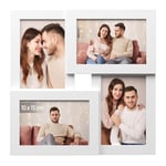 SONGMICS 4 fotoğraf için resim çerçevesi kolajı, 10 x 15 cm RPF25WT