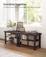 SONGMICS Ayakkabı Rafı Tezgahı, 3 Katmanlı Bambu Ayakkabı Depolama Düzenleyici, Giriş Tezgahı, 250 lbs'ye kadar tutar, 25 x 27,6 x 40,8 cm, Giriş Yolu Banyo Yatak Odası için, Kahverengi ULBS04Z