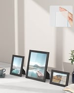 SONGMICS Resim Çerçevesi Seti 10'lu, 20 x 25 cm Boyutunda 2 Fotoğraf, 13 x 18 cm Boyutunda 4 Fotoğraf, 10 x 15 cm Boyutunda 4 Fotoğraf, Siyah