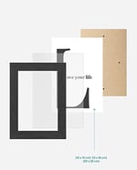 SONGMICS Resim Çerçevesi Seti 10'lu, 20 x 25 cm Boyutunda 2 Fotoğraf, 13 x 18 cm Boyutunda 4 Fotoğraf, 10 x 15 cm Boyutunda 4 Fotoğraf, Siyah
