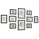 SONGMICS Resim Çerçevesi Seti 10'lu, 20 x 25 cm Boyutunda 2 Fotoğraf, 13 x 18 cm Boyutunda 4 Fotoğraf, 10 x 15 cm Boyutunda 4 Fotoğraf, Siyah