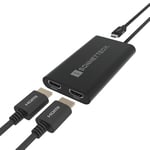 SoNNeT USB-C - Dual HDMI 2.1 adaptör – 60 Hz, HDR, HDCP, tak ve çalıştır özellikli iki 4K ekranı destekler, Thunderbolt 4/3, MacOS ve Windows ile uyumlu, profesyonel uygulamalar için ideal