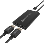 SoNNeT USB-C - Dual HDMI 2.1 adaptör – 60 Hz, HDR, HDCP, tak ve çalıştır özellikli iki 4K ekranı destekler, Thunderbolt 4/3, MacOS ve Windows ile uyumlu, profesyonel uygulamalar için ideal