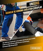 SONNORS 3 Çift Erkek Çorap - Uzun Havlu Kışlık Outdoor Kamp Kar Çorabı Kadın - Pamuklu Yastıklı Nefes Alabilen Kalın Çorap - Siyah
