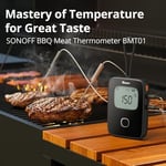 SONOFF Et Termometresi, Sigara İçen Fırın için Kablosuz Et Termometresi, 2 Problu Dijital Izgara Termometresi, Zamanlayıcı Modu, Akıllı LCD Arka Işık, Bildirim Uyarısı, Barbekü Termometresi