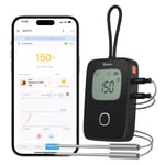 SONOFF Et Termometresi, Sigara İçen Fırın için Kablosuz Et Termometresi, 2 Problu Dijital Izgara Termometresi, Zamanlayıcı Modu, Akıllı LCD Arka Işık, Bildirim Uyarısı, Barbekü Termometresi