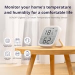 SONOFF SNZB-02D Akıllı Mini ZigBee Sıcaklık ve Nem Sensörü, İç Mekan Higrometre Termometresi, LCD Ekran, 5S Yenileme, Alexa/Google Home/Home Assistant ile Uyumlu