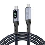 SOOPII LED Ekranlı USB4 Kablosu, 8K Video, Max 40Gbps Veri Aktarımı, 240W USB C - USB C Şarj Kablosu, lPhone 16, MacBook, Thunderbolt 3, Monitör, Yerleştirme İstasyonları (3.3 ft) ile uyumlu