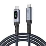 SOOPII LED Ekranlı USB4 Kablosu, 8K Video, Max 40Gbps Veri Aktarımı, 240W USB C - USB C Şarj Kablosu, lPhone 16, MacBook, Thunderbolt 3, Monitör, Yerleştirme İstasyonları (3.3 ft) ile uyumlu