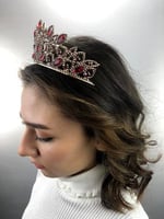 Sophia Lacivert Kristal Taşlı Kına Ve Gelin Tacı